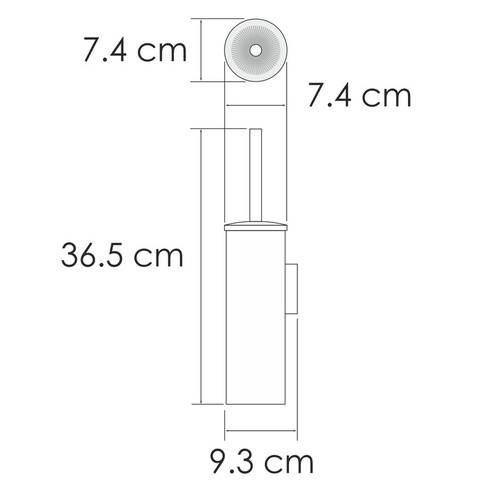 Щетка для унитаза WasserKRAFT (1087GM) оружейная сталь