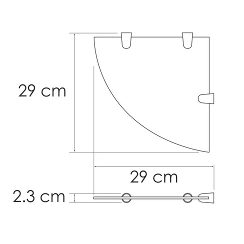 Полка стеклянная угловая WasserKRAFT (K-533)