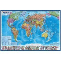 Globen Интерактивная политическая карта мира 1:15,5 (КН084), 199 × 134 см 1