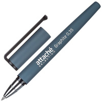 Attache SELECTION Ручка гелевая Graphite, 0.35 мм, синий цвет чернил, 1 шт. attache SELECTION