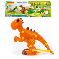 Конструктор винтовой динозавр «Тираннозавр», 40 деталей Полесье