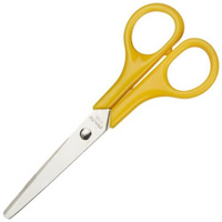 Attache Ножницы 13 см тупоконечные с пластиковыми симметричными ручками желтый
