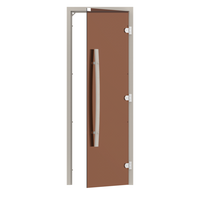 SAWO Дверь 7/19, бронза, правая, без порога, осина, изогнутая ручка, 741-3SGA-R