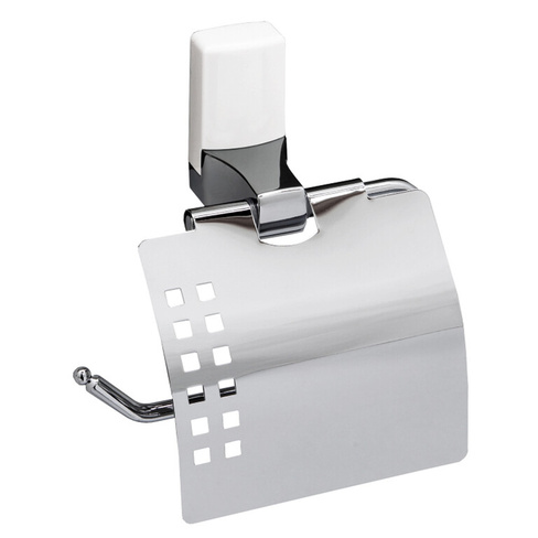 Держатель туалетной бумаги с крышкой WasserKRAFT Leine WHITE (K-5025WHITE)