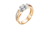 Кольцо золотое Klondike с бриллиантом