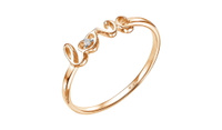 Кольцо золотое Vesna «Love» с бриллиантом