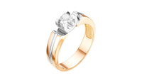 Кольцо золотое Klondike с бриллиантом