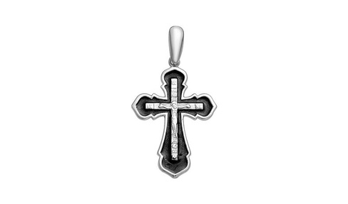 Крест серебряный Delta