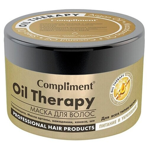Compliment Маска для волос «Oil Therapy», 550 г, 500 мл, банка Тимекс