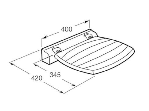 Сиденье ACCESS COMFORT откидное для душа 400x420x80, белый