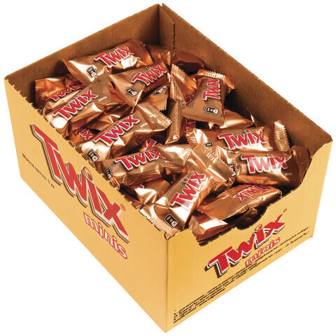 Батончики мини TWIX Minis печенье с карамелью в молочном шоколаде 1 кг 57237