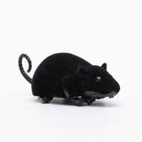 Мышь заводная бархатная 12 см, чёрная 7793266 Пижон