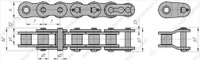 Однорядная цепь приводная ПР-12,7-18,2 EFFECT