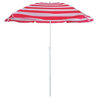 Зонт пляжный ECOS BU-68 купол 175 см, высота 205 см, белый/красный