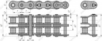 Двухрядная цепь приводная
